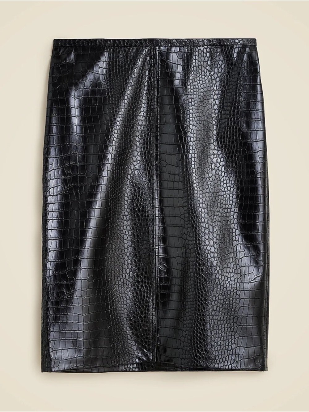J. Crew Pencil Skirt in Croc-Embossed Faux Leather. Size 16. New with tags. - Picture 3 of 3